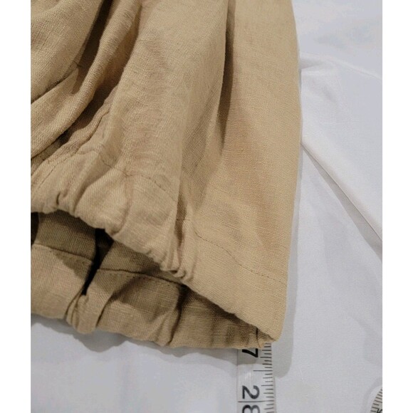 Fe Noel Target Womens Pants Size 26 Linen Blend Barrel Wide Leg Tan - Picture 6 of 8